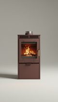 Contemporary cast iron wood-burning stove