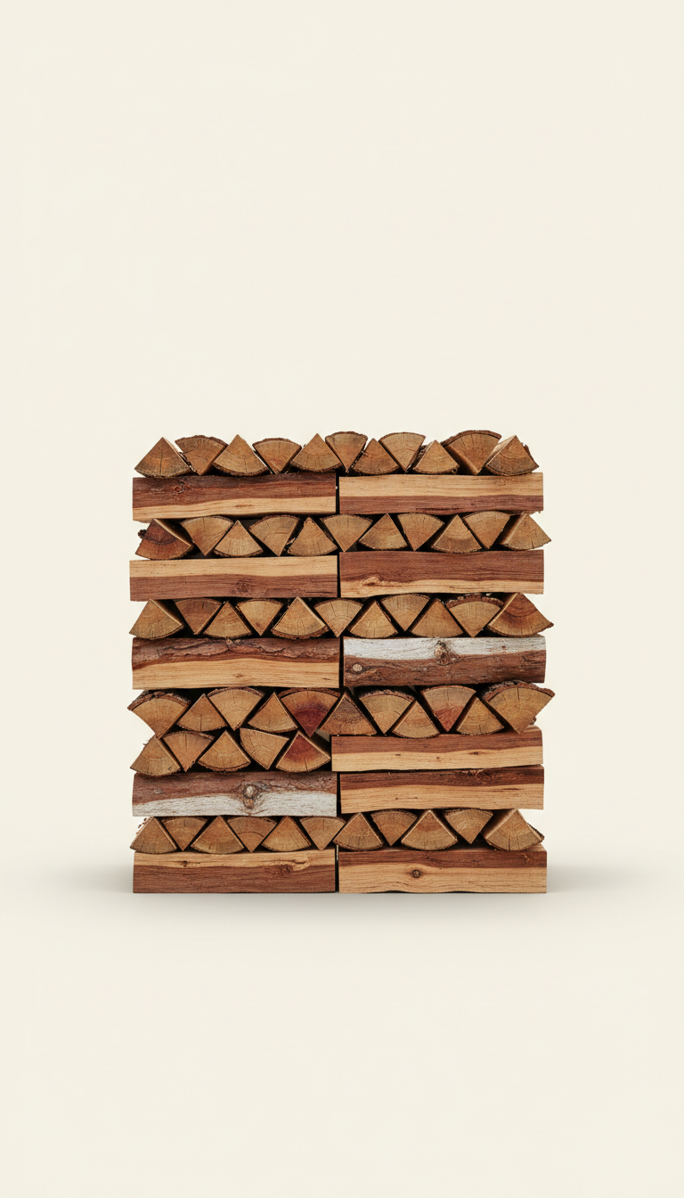 Legna da ardere in legno duro essiccato su pallet
