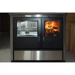 North wood-fired boiler cookstove