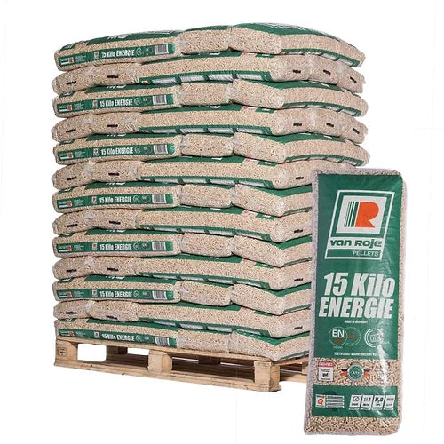 Pellet Van Roje – Pallet da 65 sacchi da 15 kg
