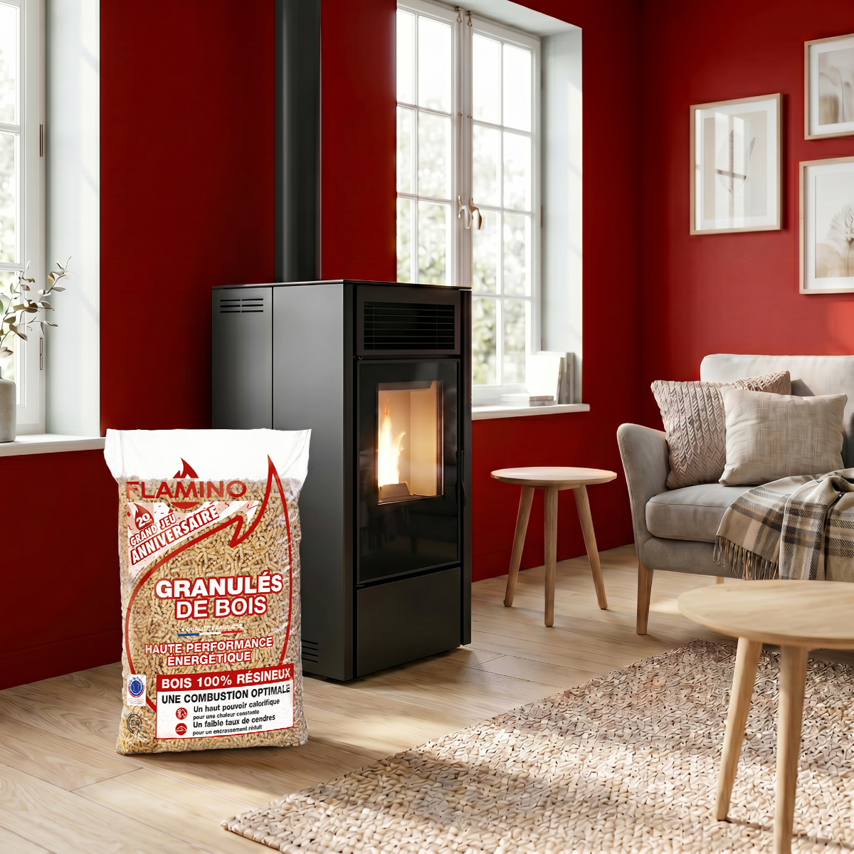 Pellet FLAMINO 72 sacchi da 15 kg
