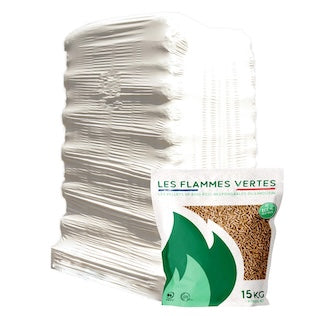 Pellet di legno Flammes Vertes – Sacchi da 15 kg