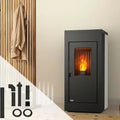 Vulcano Silenzio UP Sealed Pellet Stove Pack + Concentric Flue Kit Top Outlet - 9.2 Kw