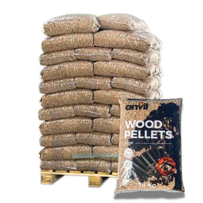 Pellet ANVIL – Pallet da 70 sacchi da 15 kg – EN Plus A1