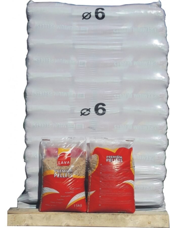 Pellet LAVA 100% abete – Pallet da 65 sacchi da 15 kg