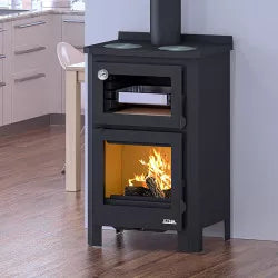 Wood-burning cookstove with oven and hob Pramoda - 9 Kw