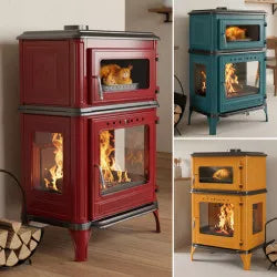 Stufa a legna con forno Granite Pop - 11 Kw