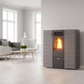 Stufa a pellet canalizzabile extra piatta Fango - 8 Kw